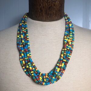 - Womens Multicoloured Beaded Necklace.